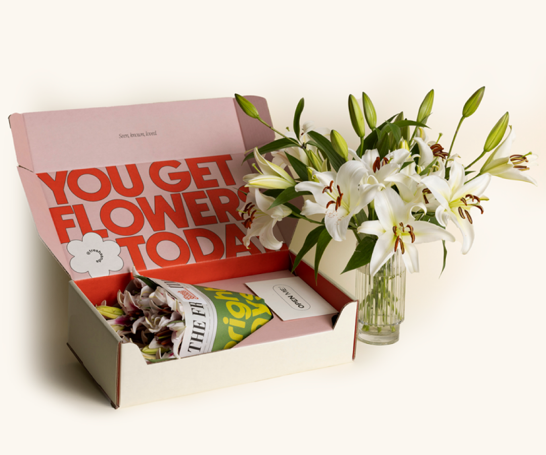 Elegant lilies in soft shades, providing peace and balance for restful recovery.